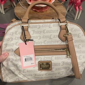 NWT Juicy Couture Cream and Beige Satchel Crossbody